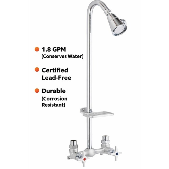 Homewerks Other - Homewerks Chrome Outdoor Indoor Utility Shower Kit Lead-Free 1.8 GPM Wall Mount